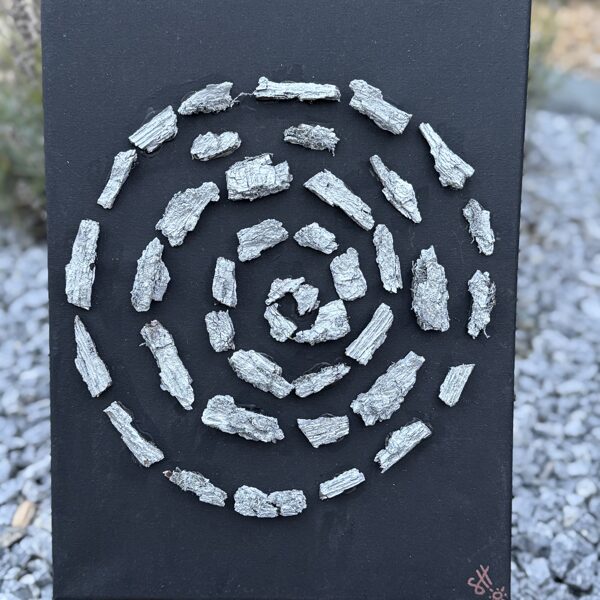 Spirale des Lebens-Öffnung -Holz auf Leinwand 30x40, Preis 80€