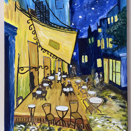 NICHT VERFÜGBAR- „Café de nuit“ - Ölfarbe auf Leinwand 50 x 70 cm - unverkäuflich  - Art.N