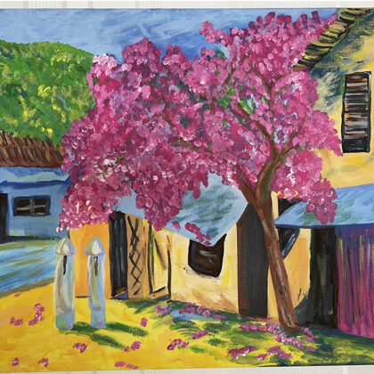 NICHT VERFÜGBAR - „Street in Vietnam“-Acryl Gemälde auf Leinwand 50x70cm-Art.Nr. A-12-2018