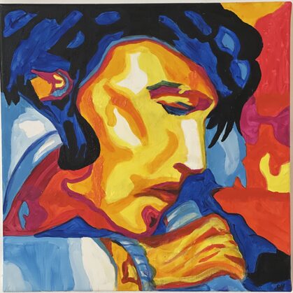 NICHT VERFÜGBAR- „Elvis Presley“ - Acryl Gemälde auf Leinwand 40 x 40 cm - Art.Nr. A01-201