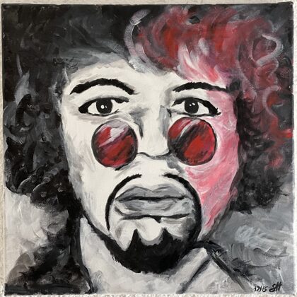 NICHT VERFÜGBAR- „Jimmy Hendrix“-Acryl Gemälde auf Leinwand 40x40cm Art.Nr. A15-2015-1