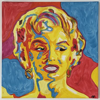 NICHT VERFÜGBAR - „Marilyn Monroe“ - Acryl Gemälde auf Leinwand 40 x 40 cm  - Art.Nr. A01-