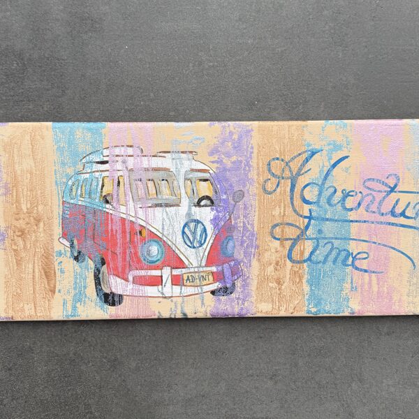 „Bully“ - Acyril mit Monoprint 20x70cm- 30€