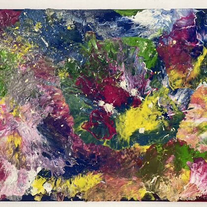 VERFÜGBAR- „Spring“ - Abstraktes Gemälde auf Leinwand 30 x 40 cm AS03-2021-2